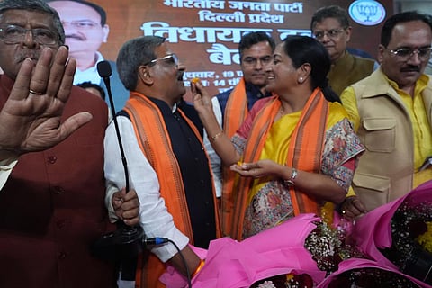 Rekha Gupta with Satish Upadhyay