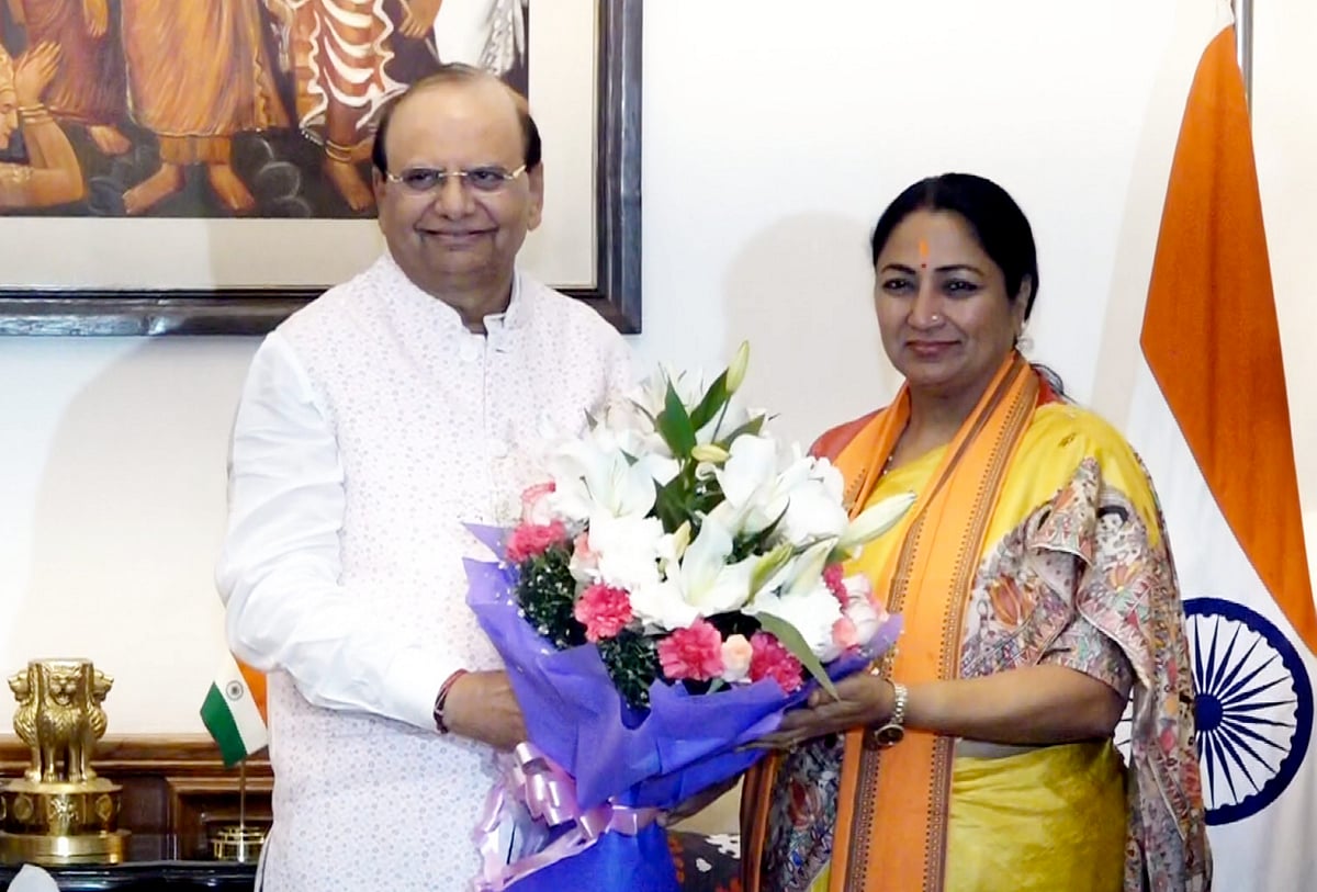 PTI : Rekha Gupta meets Delhi LG to form govt in Delhi