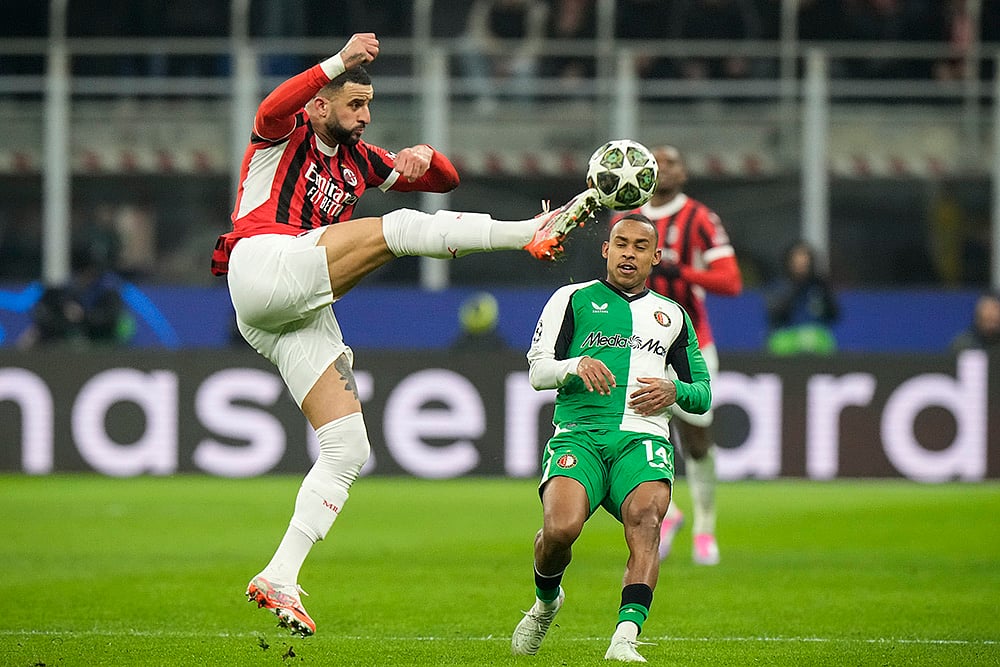 Italy Soccer Champions League playoff second leg AC Milan Vs Feyenoord: Kyle Walker