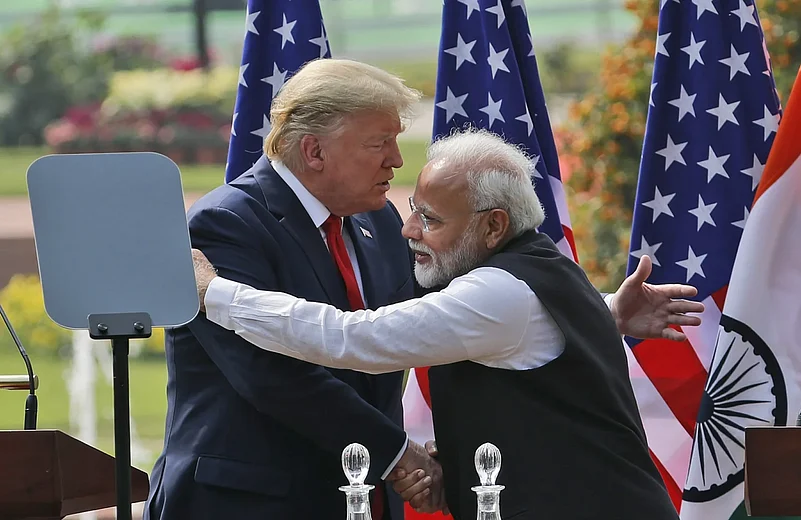 US President Donald Trump with PM Narendra Modi