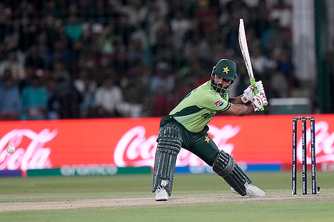 Champions Trophy 2025 Match 1, PAK vs NZ: Pakistan's Fakhar Zaman plays a shot 