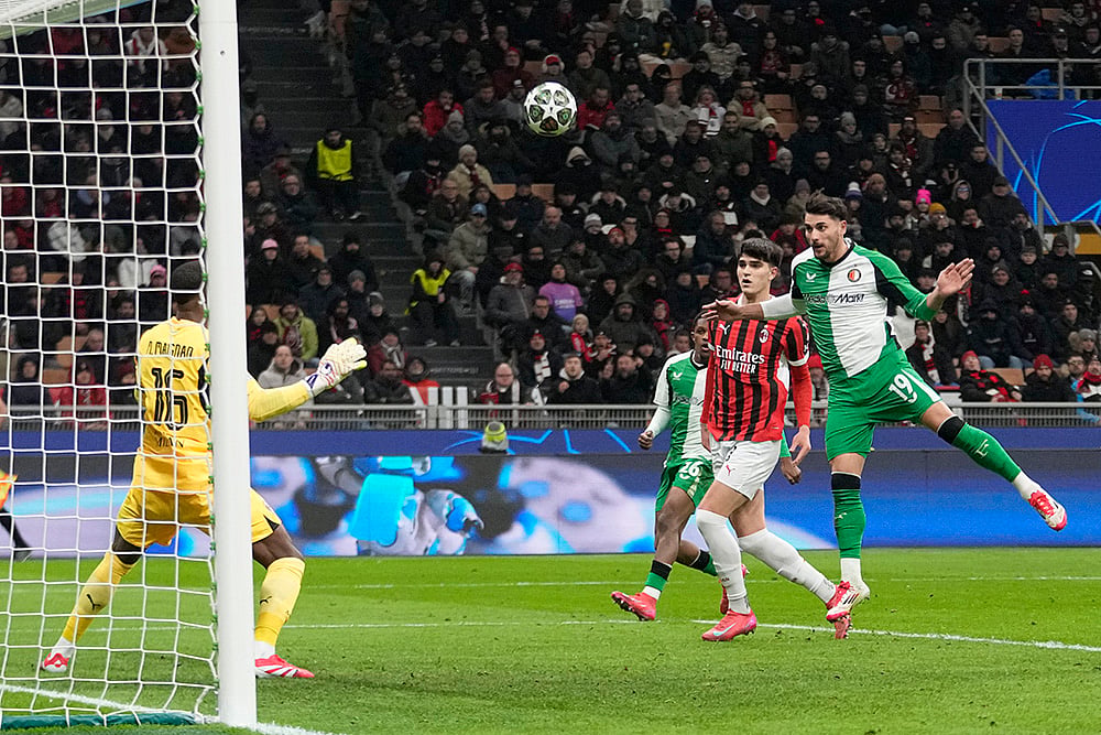 Italy Soccer Champions League playoff second leg AC Milan Vs Feyenoord:  Julian Carranza 