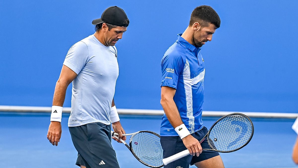 Djokovic (right) and Verdasco were beaten in the men's doubles quarter-finals