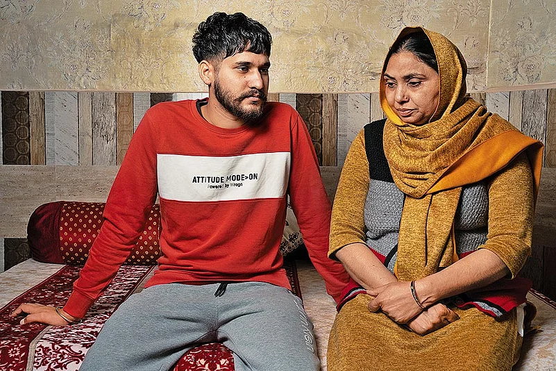 Ajaydeep Singh with his mother