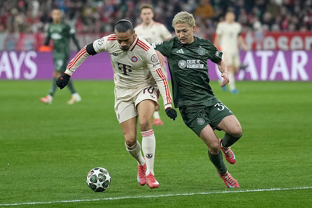 Germany Soccer Champions League playoff second leg FC Bayern Munich vs Celtic Glasgow: Leroy Sane