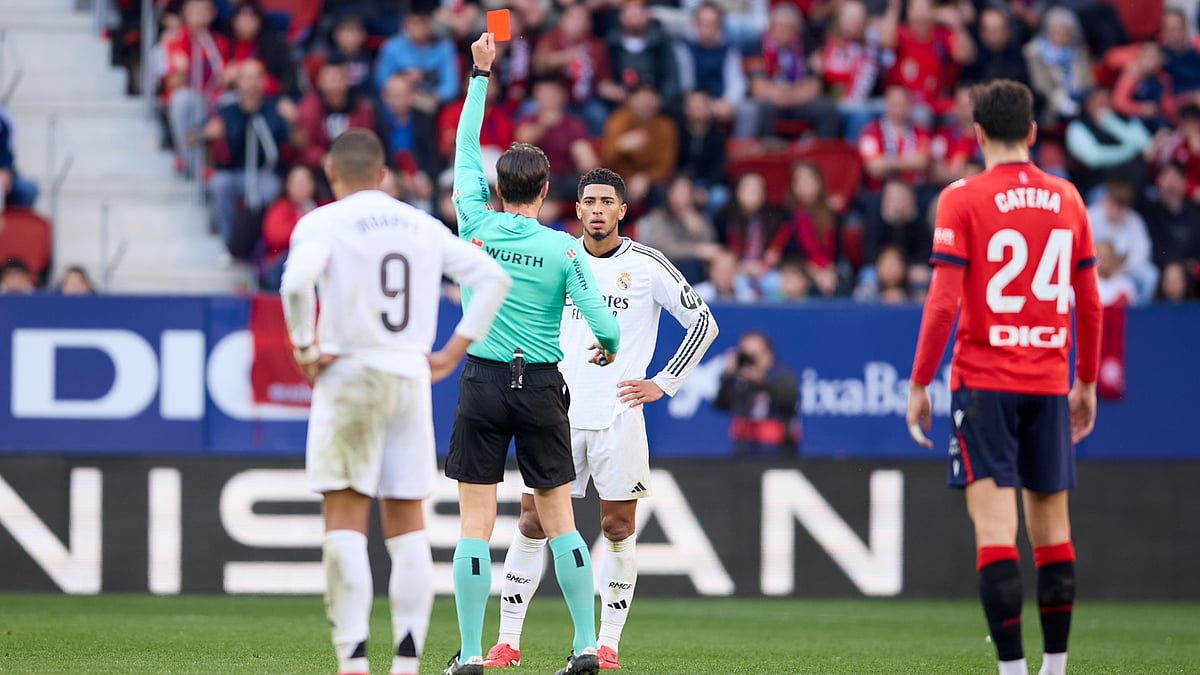 Jude Bellingham was sent off on his most recent appearance