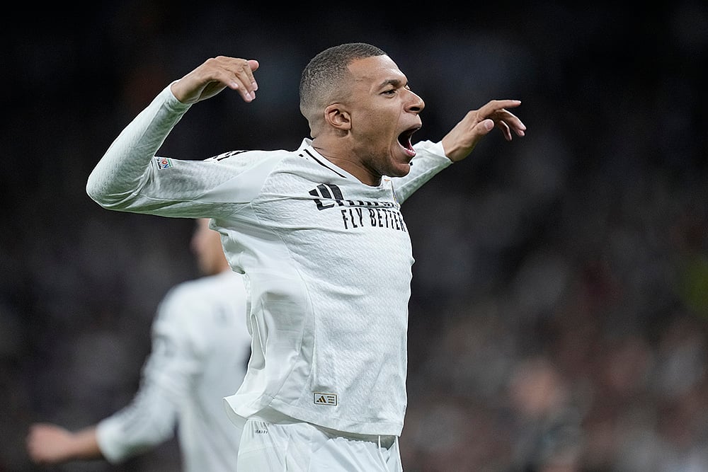 UEFA Champions League playoff second leg soccer Real Madrid and Manchester City: Kylian Mbappe 