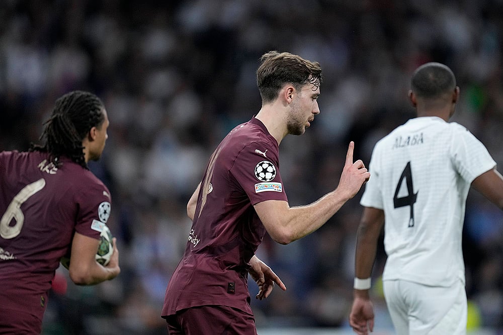 UEFA Champions League playoff second leg soccer Real Madrid and Manchester City: Nico Gonzalez