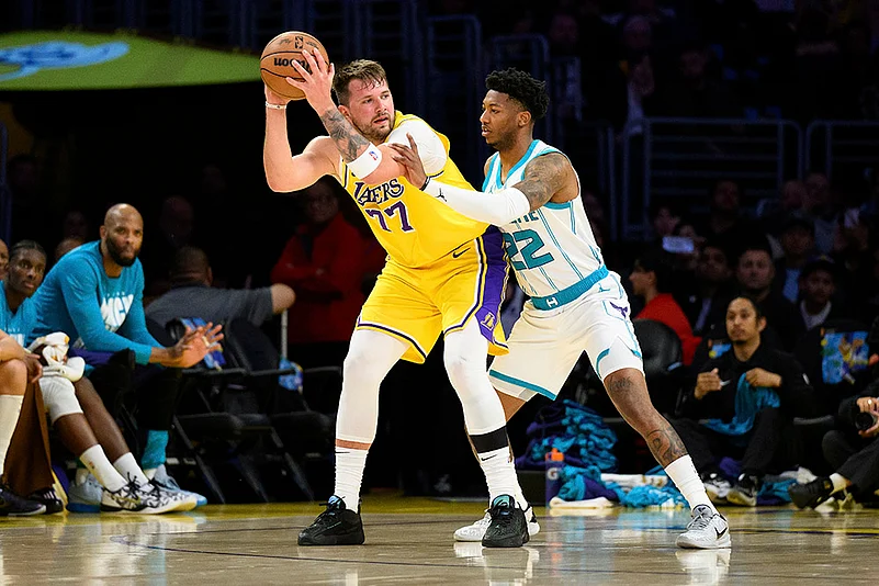 NBA basketball game Charlotte Hornets vs Los Angeles Lakers: Elfrid Payton
