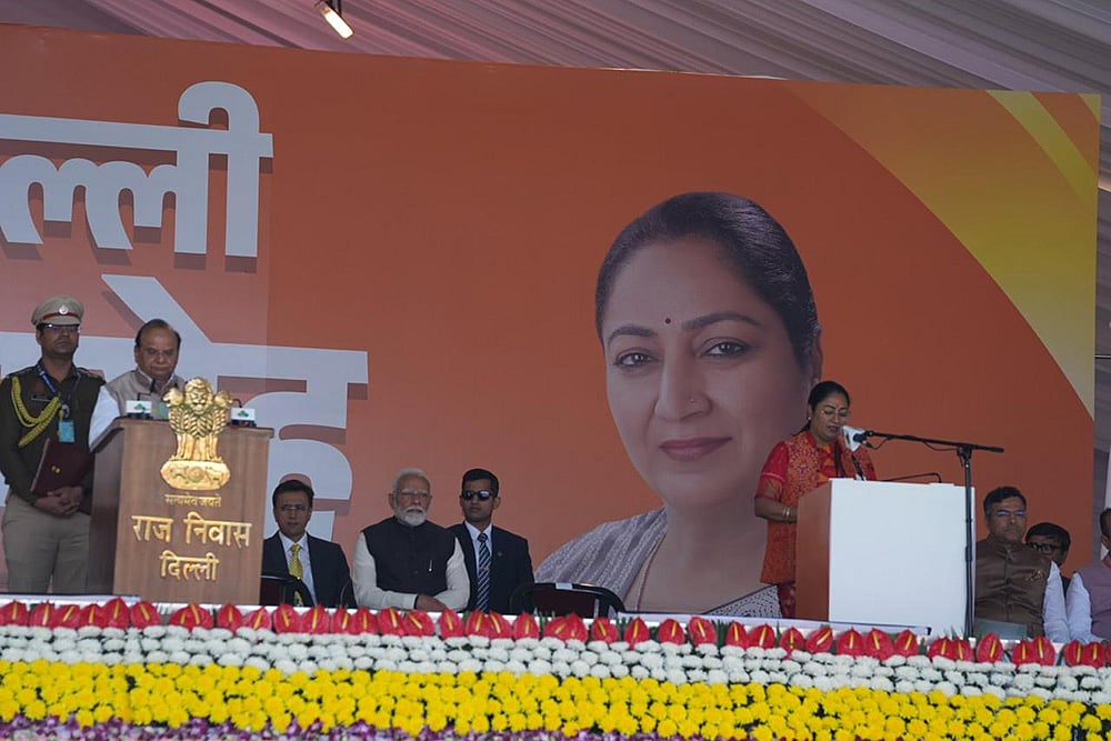 Delhi government swearing-in ceremony_Rekha Gupta