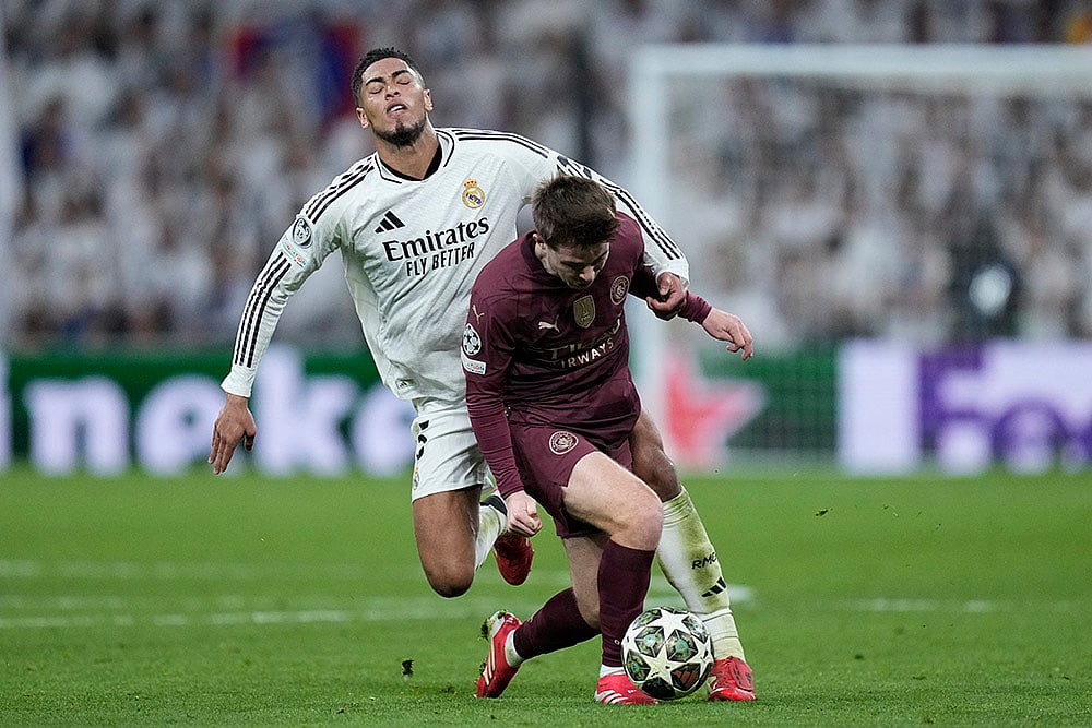 UEFA Champions League playoff second leg soccer Real Madrid and Manchester City: 