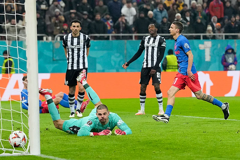 Europa League playoff second leg soccer match between FCSB vs PAOK: Juri Cisotti