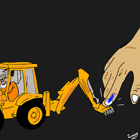 Political cartoon by Samim  Akter Sheikh 