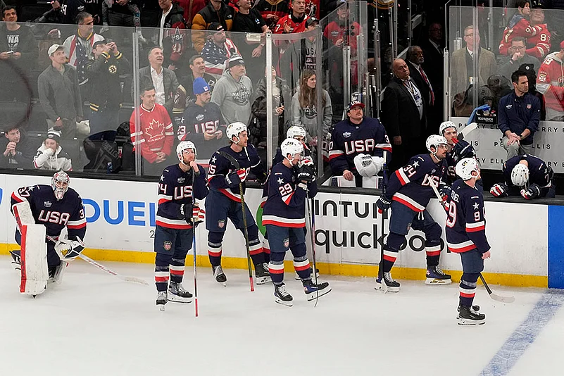 4 Nations Face-Off championship Canada vs USA Ice hockey final: USA players