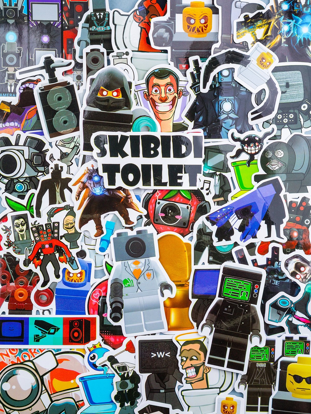 Shutterstock : Vinyl stickers featuring Skibidi Toilet-themed designs