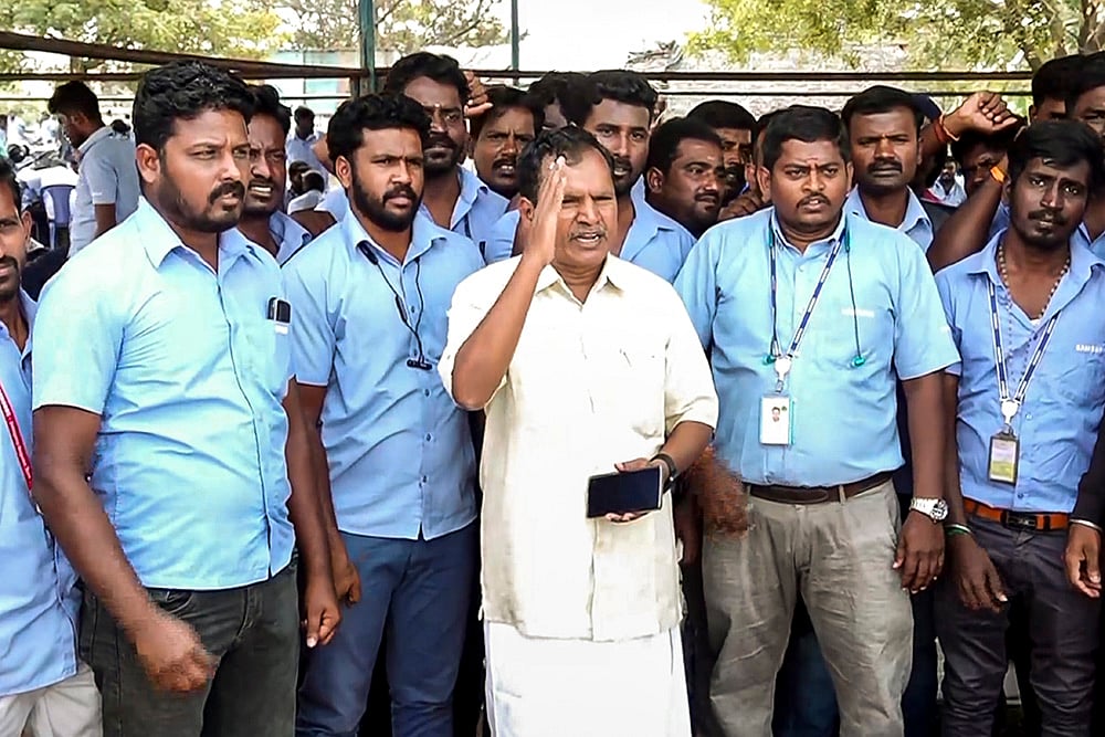 SIWU members protest in TNs Kanchipuram
