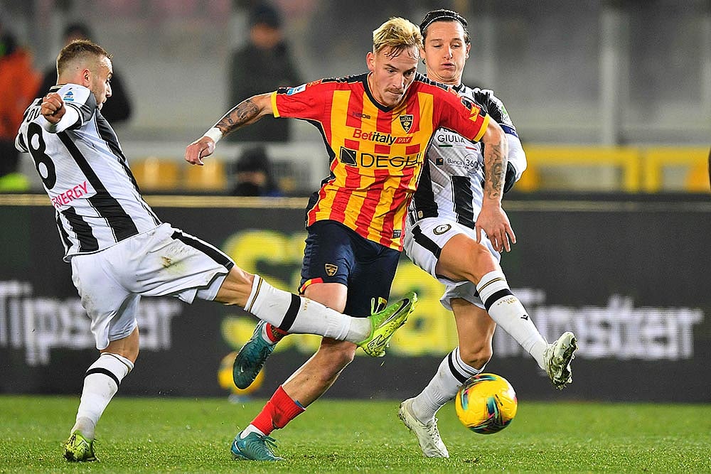 Serie A Soccer Match: Lecce vs Udinese