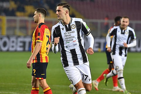 Serie A Soccer Match: Lecce vs Udinese