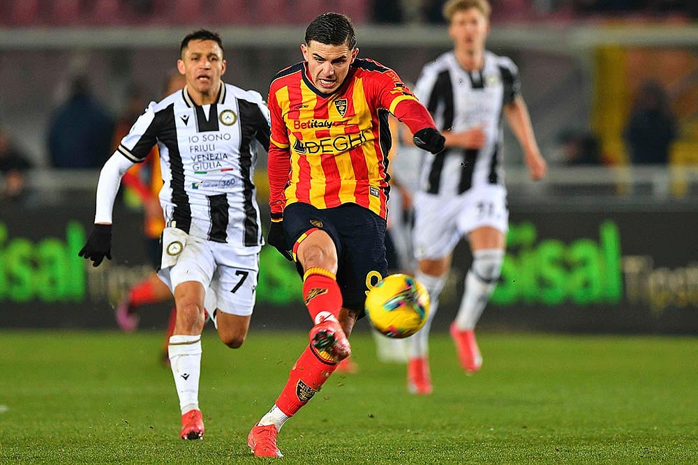 | Photo: Giovanni Evangelista/LaPresse via AP : Serie A: Lecce vs Udinese