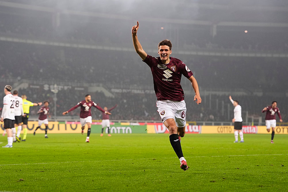 Italian Soccer Serie A 2024-25 Torino vs AC Milan: Gvidas Gineitis 