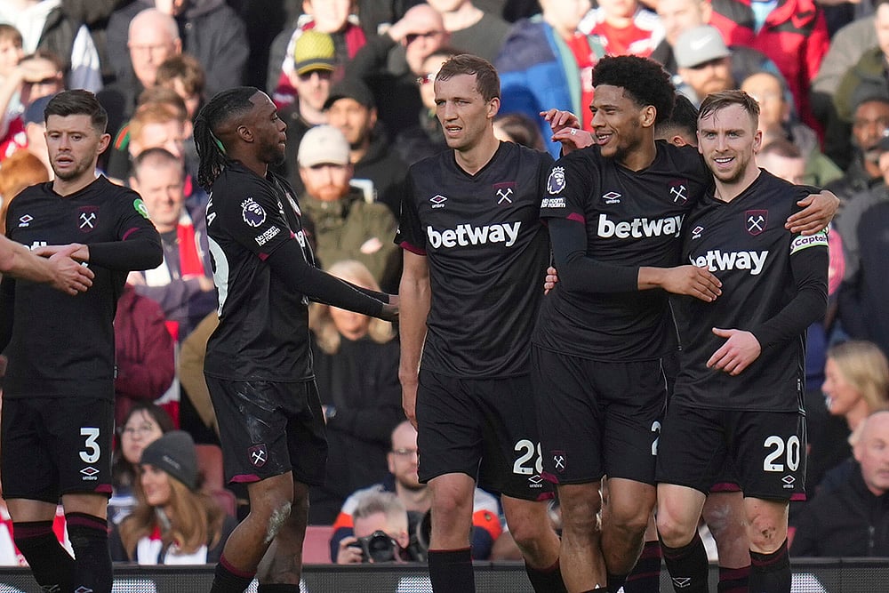 English premier league soccer 2024-25 Arsenal FC vs West Ham United:  Jarrod Bowen