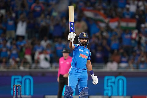 ICC Champions Trophy, IND vs PAK: India's Shreyas Iyer celebrates his fifty runs