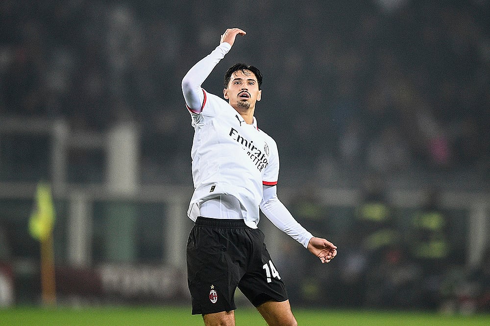 Italian Soccer Serie A 2024-25 Torino vs AC Milan: Tijjani Reijnders 