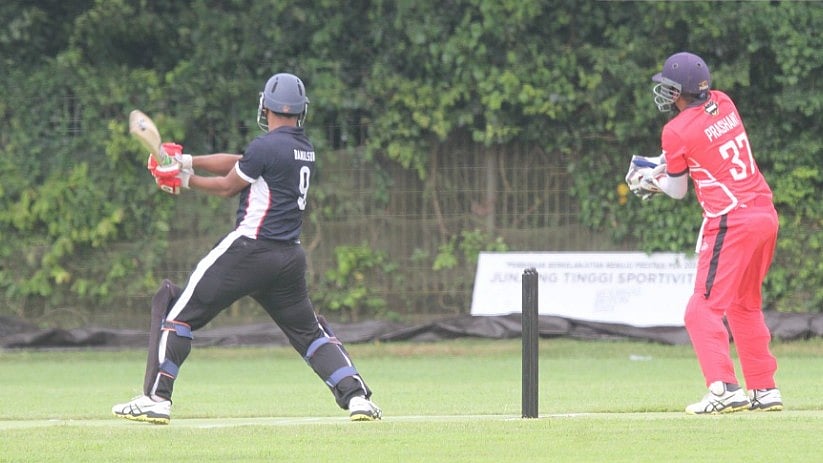Instagram| Bahrain Cricket Federation  : A glimpse from the Indonesia Vs Bahrain T20I match. 