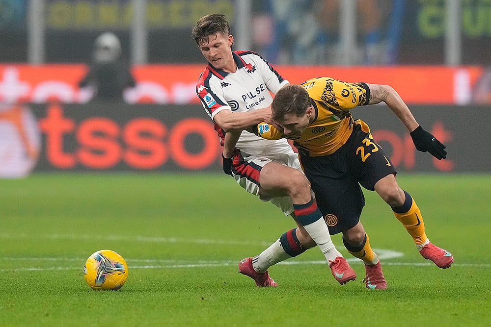 Italian Soccer Serie A 2024-25 Inter Milan vs Genoa: Nicolo Barella