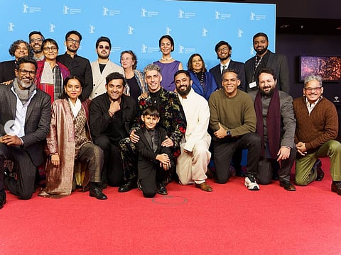 The cast and crew of Baksho Bondi at its Berlinale premiere
