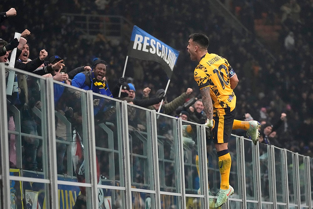 Italian Soccer Serie A 2024-25 Inter Milan vs Genoa: Lautaro Martinez