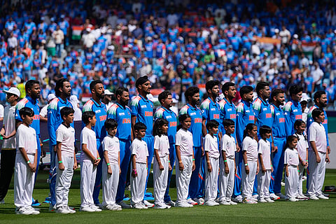 ICC Champions Trophy, IND vs PAK: Players of India stands for their national anthem