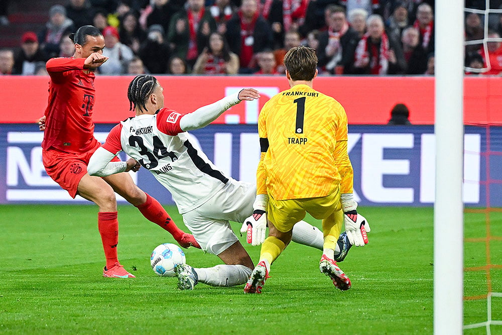 Germany Soccer Bundesliga Bayern Munich vs Eintracht Frankfurt match: Leroy Sane