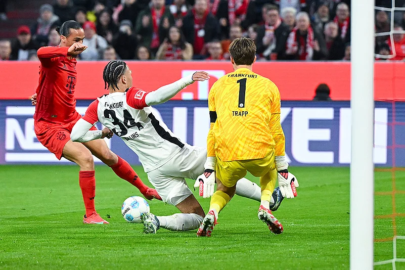 Germany Soccer Bundesliga Bayern Munich vs Eintracht Frankfurt match: Leroy Sane