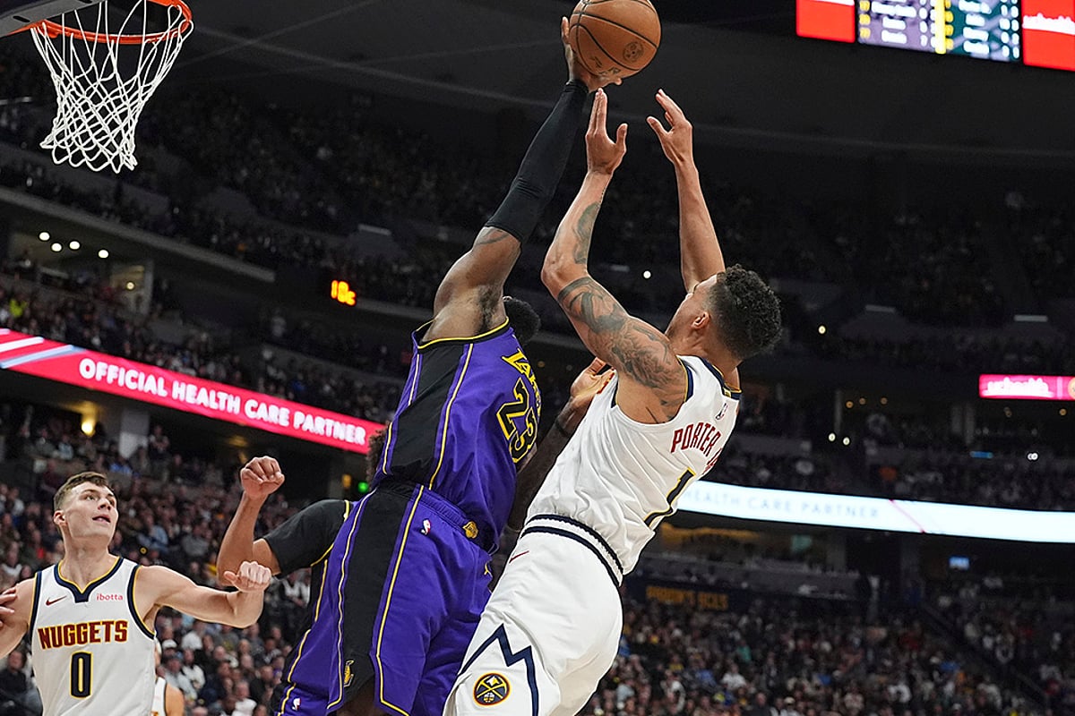 NBA Basketball 2024-25 Los Angeles Lakers vs Denver Nuggets game: LeBron James