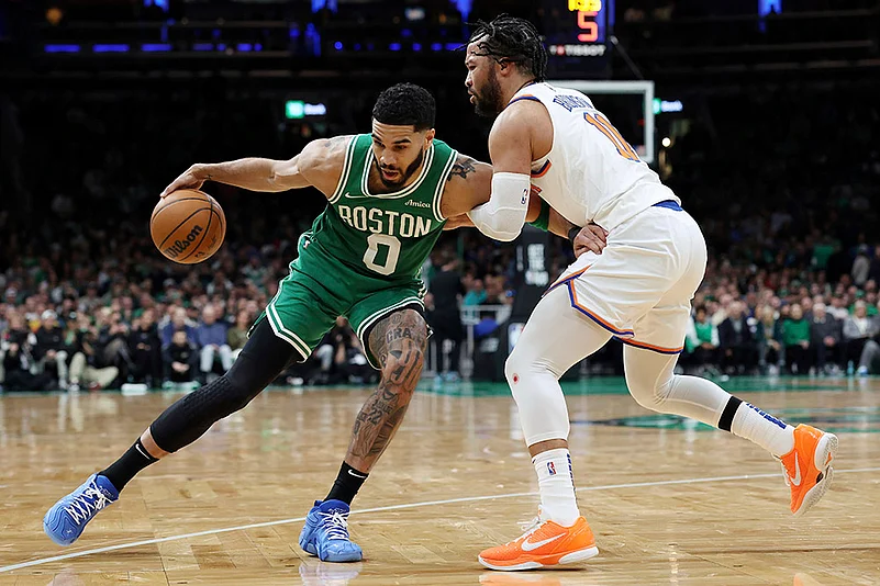NBA Basketball 2024-25 New York Knicks vs Boston Celtics game: Jalen Brunson