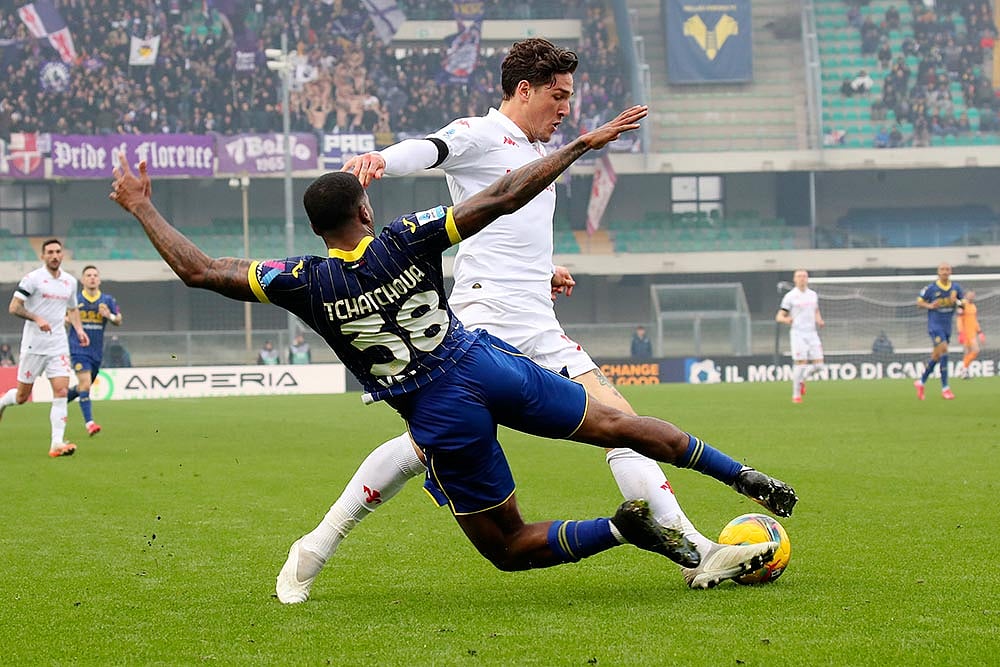 Spanish La Liga Soccer Match: Hellas Verona vs Fiorentina