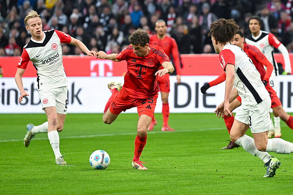 Germany Soccer Bundesliga Bayern Munich vs Eintracht Frankfurt match: Thomas Muller