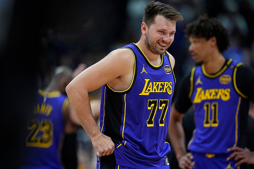 NBA Basketball 2024-25 Los Angeles Lakers vs Denver Nuggets game: Luka Doncic 