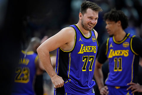 NBA 2024-25, Lakers vs Nuggets: Lakers guard Luka Doncic 