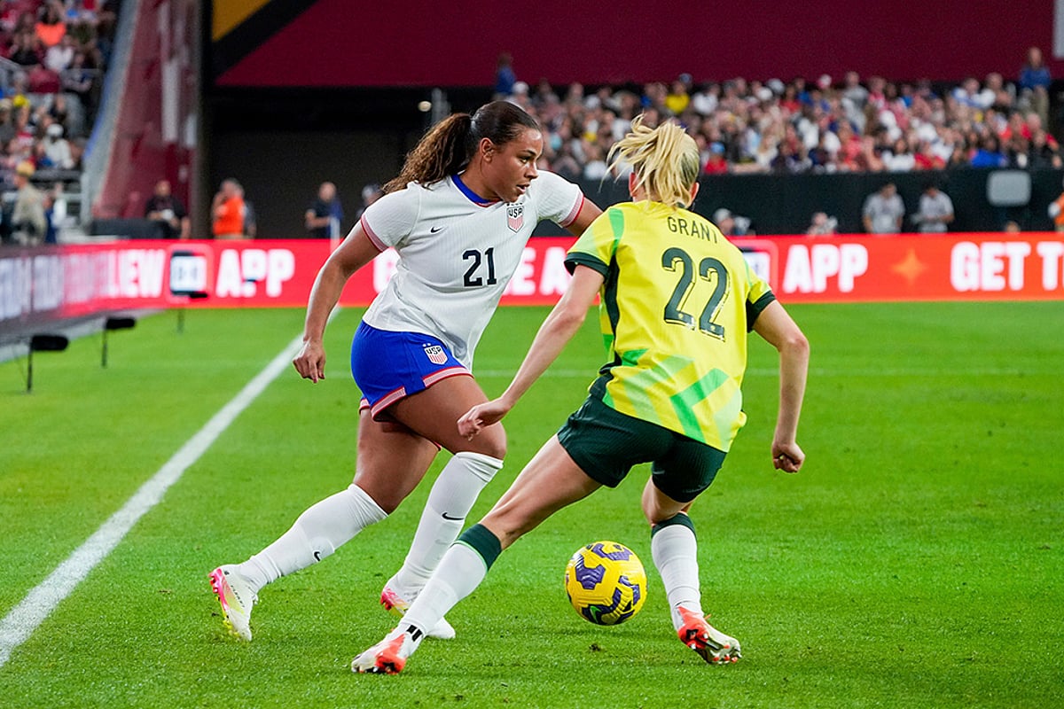 SheBelieves Cup women's soccer tournament Australia vs US: Michelle Cooper