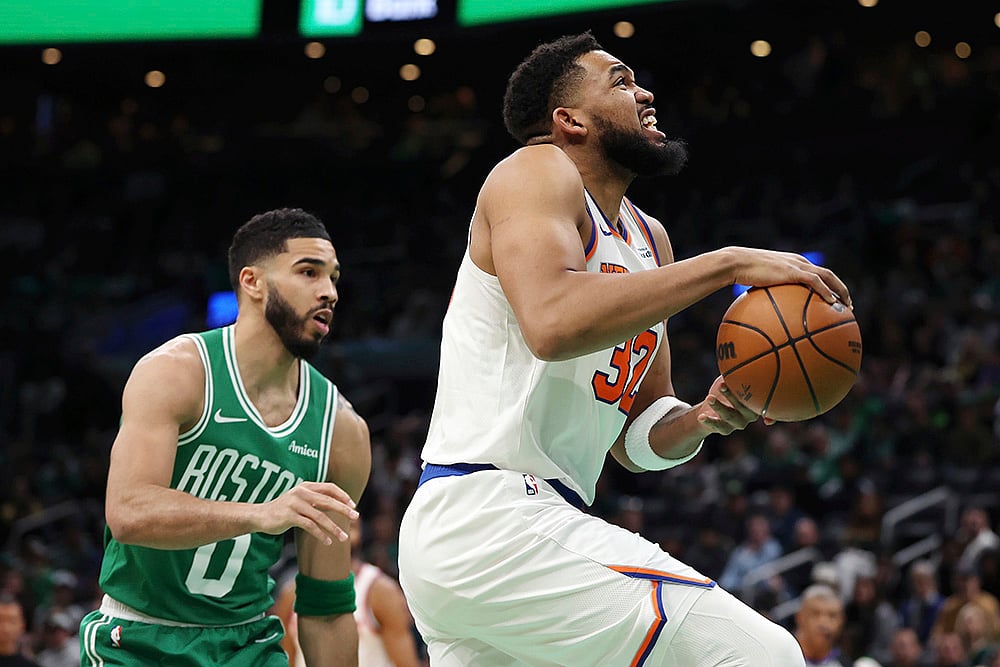 NBA Basketball 2024-25 New York Knicks vs Boston Celtics game: Karl-Anthony Towns