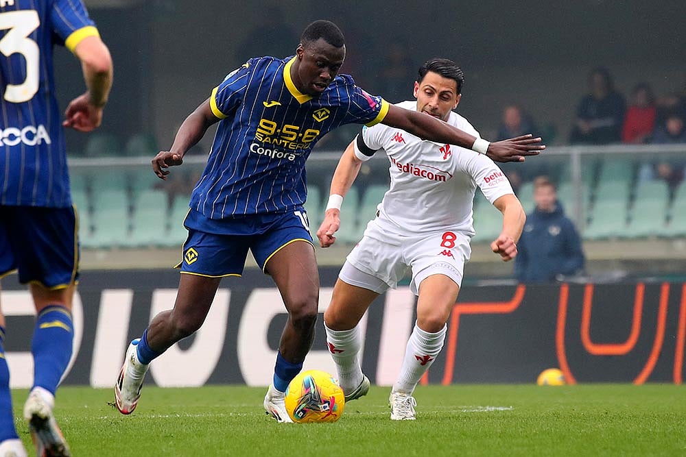 Spanish La Liga Soccer Match: Fiorentina vs Hellas Verona