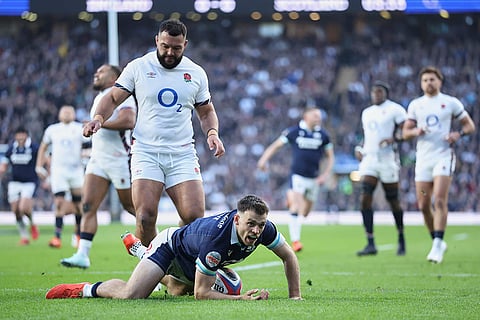 Calcutta Cup 2025: Scotland's Ben White scores the opening try