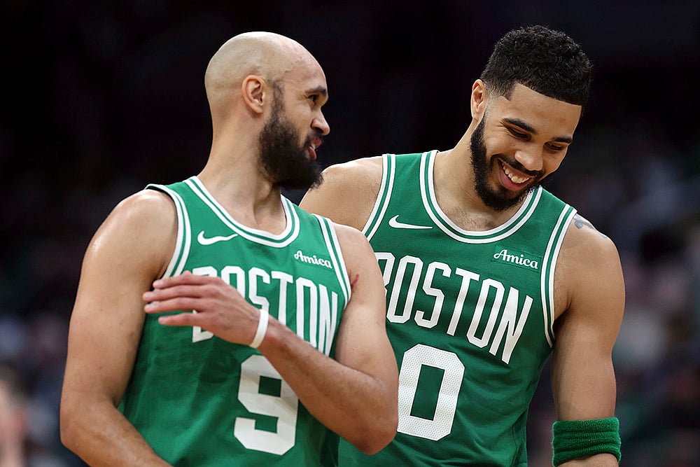 NBA Basketball 2024-25 New York Knicks vs Boston Celtics game: Derrick White