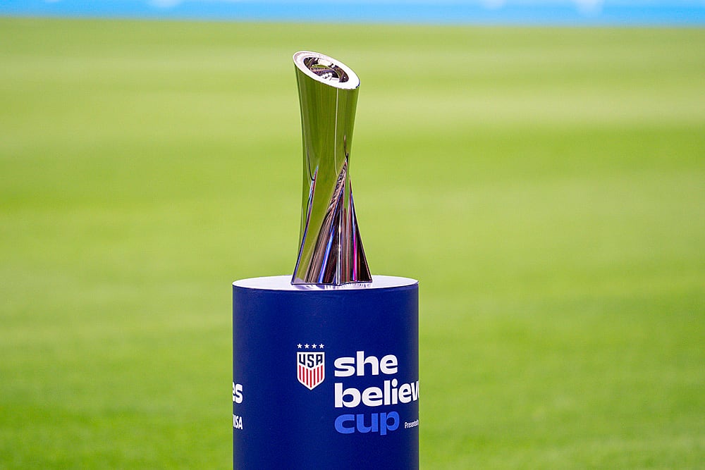 SheBelieves Cup Soccer Colombia vs Japan: The SheBelieves Cup trophy