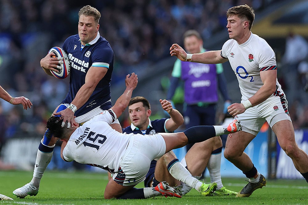England vs Scotland Guinness Men’s Six Nations Rugby match: Duhan van der Merwe