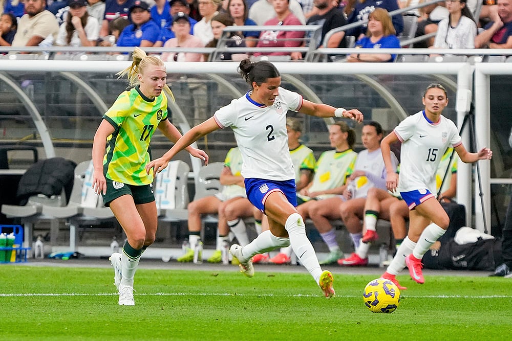 SheBelieves Cup womens soccer tournament Australia vs US: Emily Sams