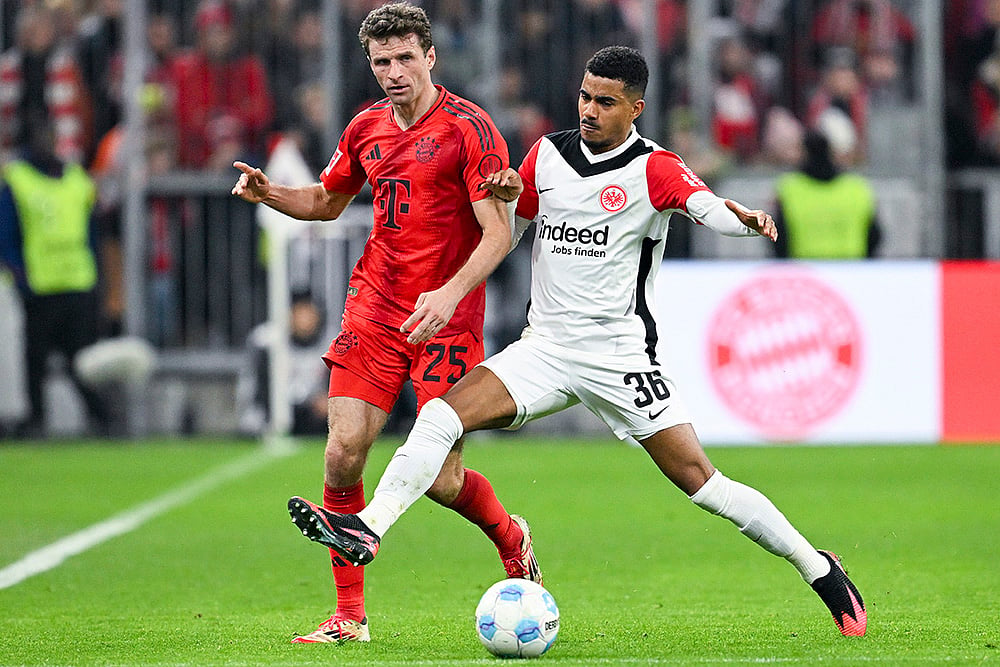 Germany Soccer Bundesliga Bayern Munich vs Eintracht Frankfurt match: Thomas Muller