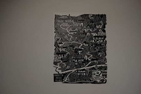 A sketch depicting the Andretta artists village |